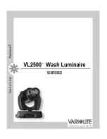 Vari Lite VL2500 Spot Luminaire Service Manual предпросмотр