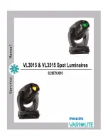 Preview for 1 page of Vari Lite VL3015 Service Manual