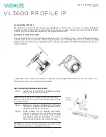 Preview for 3 page of Vari Lite VL3600 PROFILE IP Quick Start Manual