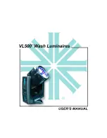 Preview for 1 page of Vari Lite VL500 Wash Luminaires User Manual