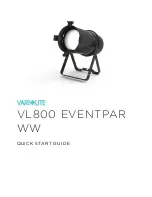 Предварительный просмотр 1 страницы Vari Lite VL800 EVENTPAR WW Quick Start Manual