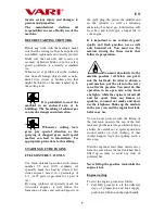 Preview for 7 page of Vari 432HB Instructions For Use Manual