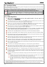 Preview for 18 page of Vari RBS-700D Operating Instructions Manual