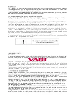 Предварительный просмотр 3 страницы Vari T-20 A Manual