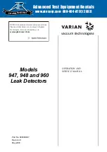 Varian 947 Operation And Service Manual preview