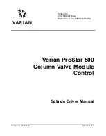 Предварительный просмотр 1 страницы Varian ProStar 500 Driver Manual