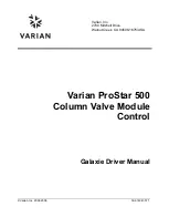 Varian ProStar 500 Driver Manual предпросмотр