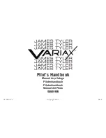 Variax JTV-69 Pilot'S Handbook Manual preview