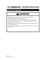 Preview for 6 page of VARILITE JUNIOR Installation Instructions Manual