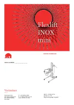 Varimixer Flexlift INOX mini Instruction Manual preview