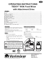 Preview for 3 page of Varimixer TEDDY W5A Operating Instructions Manual