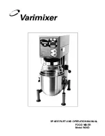 Предварительный просмотр 1 страницы Varimixer W20D Spare Part And Operation Manual