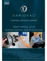 Variovac CENTRAL VACUUM CLEANER Operating And Installation Instructions предпросмотр