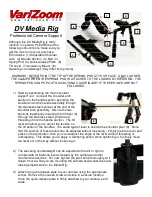 VARIZOOM DV Media Rig Quick Start Manual preview