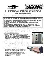 Preview for 1 page of VARIZOOM VZ-STEALTH-LX Operating Instructions