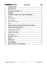 Preview for 1 page of VARO Powerplus POWC20100 Quick Start Manual