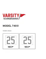 VARSITY Scoreboards 7400 Installation Manual preview