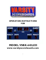 VARSITY Scoreboards VSBX-642LED Operation Instructions Manual предпросмотр