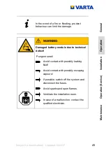 Preview for 45 page of Varta element Series Instruction Manual