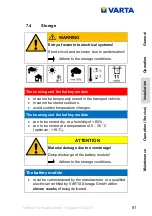 Preview for 51 page of Varta element Series Instruction Manual