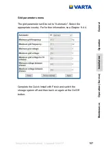 Preview for 107 page of Varta element Series Instruction Manual