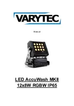 Varytec LED AccuWash MKII 12x8W RGBW IP65 Manual предпросмотр