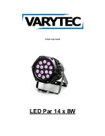 Varytec LED Par 14 x 8W User Manual preview