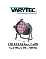 Varytec LED PAR 64 Manual предпросмотр