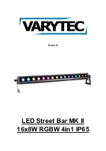 Varytec LED Street Bar MK II 16x8W RGBW 4in1 IP65 Manual предпросмотр