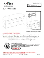 VAS Furniture Mfg. Inc. AVC9001GB Assembly Instructions Manual предпросмотр