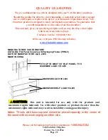 Предварительный просмотр 2 страницы VAS Furniture Mfg. Inc. Pro-5 Manual