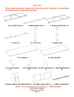 Предварительный просмотр 3 страницы VAS Furniture Mfg. Inc. Pro-5 Manual