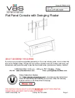 VAS Furniture Mfg. Inc. PRO44-1GB Instruction Booklet preview