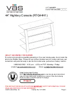 VAS Highboy RTG44H1 Manual предпросмотр