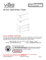 VAS PRO9005GB Assembly Instruction Manual предпросмотр