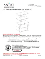 VAS RTG30T1 Assembly Instruction Manual предпросмотр