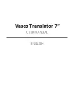 Preview for 1 page of Vasco Electronics Translator 7" User Manual