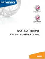 Preview for 1 page of Vasco IDENTIKEY Appliance Installation And Maintenance Manual