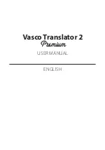 Preview for 1 page of Vasco Translator 2 Premium User Manual