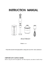 Предварительный просмотр 1 страницы Vassilias R-579 Instruction Manual