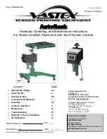 Preview for 1 page of VASTEX Autoflash Assembly, Operating, And Maintenance  Instructions