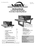 Preview for 1 page of VASTEX DB-30 Assembly & Operating Manual