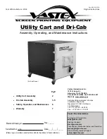 VASTEX Dri-Cab Assembly, Operating, And Maintenance  Instructions preview