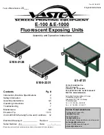 VASTEX E-100-2128 Assembly And Operation Instructions Manual preview