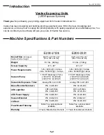 Preview for 2 page of VASTEX E-200 series Assembly And Operation Instructions Manual