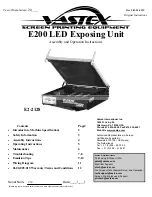 Предварительный просмотр 1 страницы VASTEX E2-2128 Assembly And Operation Instructions Manual