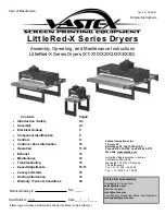 VASTEX LittleRed-X Series Assembly, Operating, And Maintenance  Instructions preview