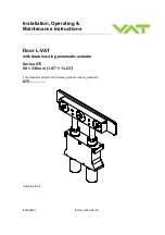 Предварительный просмотр 1 страницы VAT 075 Series Installation, Operating,  & Maintenance Instructions