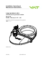 VAT 168 Series Installation, Operating,  & Maintenance Instructions preview