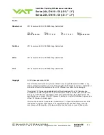 Preview for 2 page of VAT 244 Series Installation, Operating,  & Maintenance Instructions